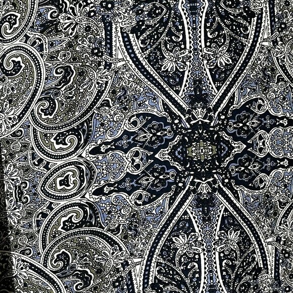 Westport 1962 Womens Black White Blue Paisley Button-Down Long Sleeve Shirt 2X - Picture 5 of 9